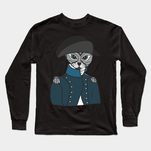 Cat soldier Long Sleeve T-Shirt by Alekvik